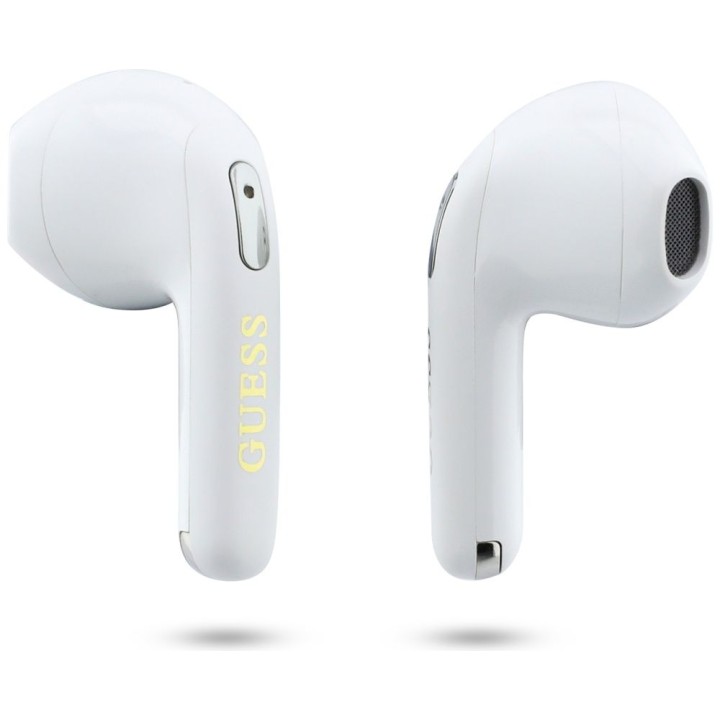 Wireless in-ear headphones Guess TWS GUTWSA15HETH (Small Round Script Print) white