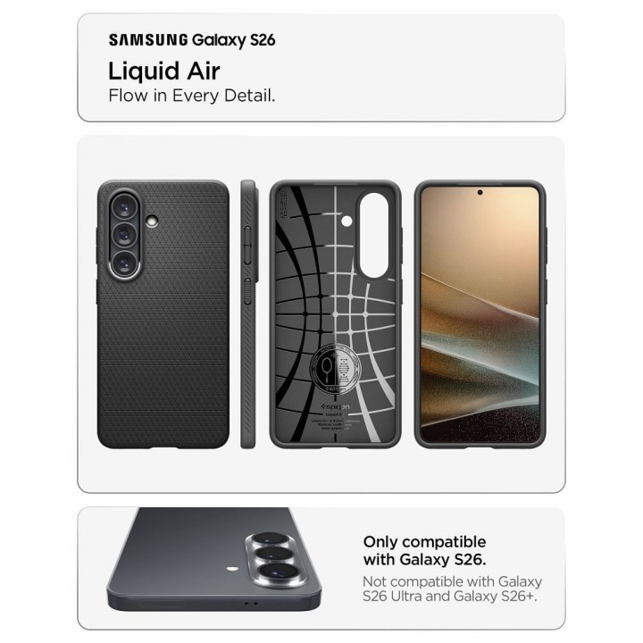 SPIGEN чохол LIQUID AIR для SAMSUNG S26 matte black