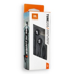 Дротові навушники-вкладиші Jack 3,5 mm JBL T205 чорні
