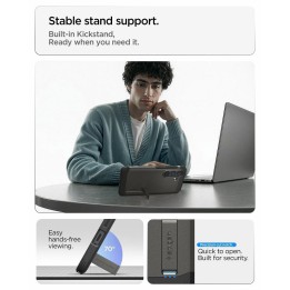 SPIGEN case TOUGH ARMOR compatible with MagSafe for SAMSUNG S26 gunmetal