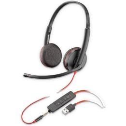 Проводные накладные наушники Jack 3,5 mm / USB A Poly Blackwire C3225 черные