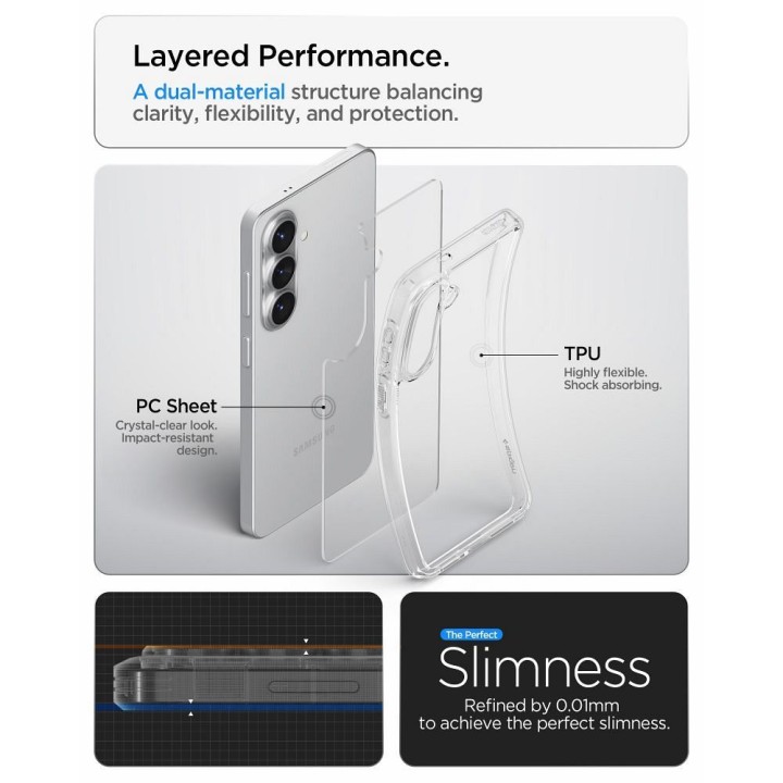 SPIGEN чехол ULTRA HYBRID для SAMSUNG S26 crystal clear