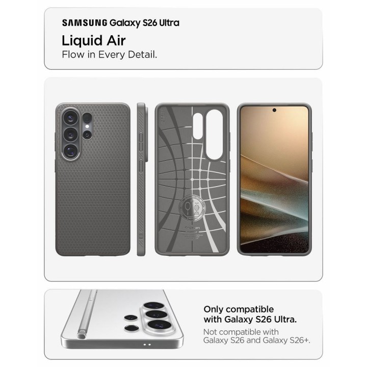 SPIGEN case LIQUID AIR for SAMSUNG S26 Ultra marble grey