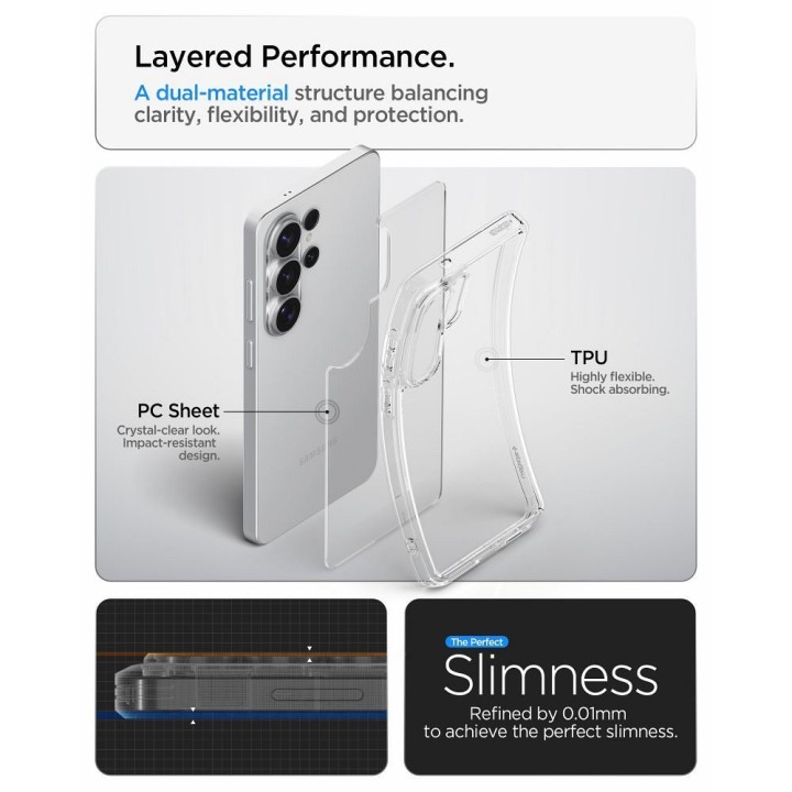 SPIGEN чехол ULTRA HYBRID для SAMSUNG S26 Ultra crystal clear