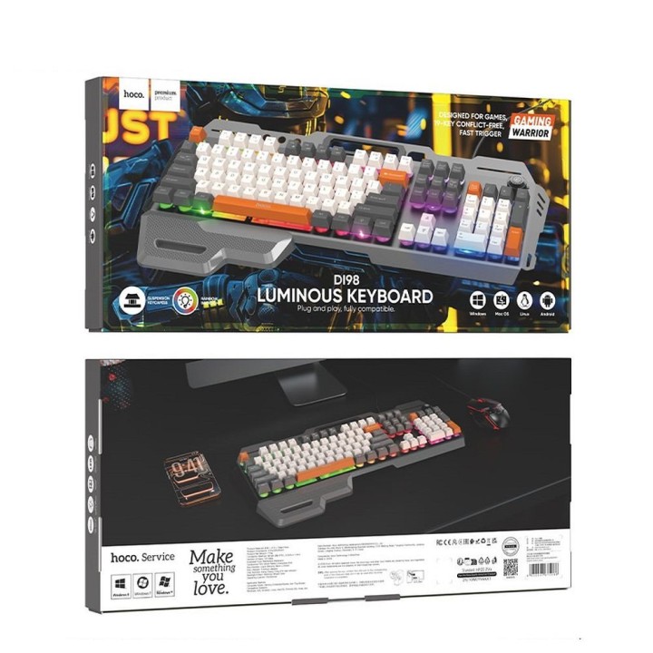 Wired keyboard QWERTY Hoco Gaming DI98 black