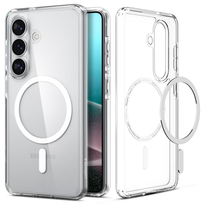 SPIGEN чехол ULTRA HYBRID MAG совместимый с MagSafe для S26 clear / белый