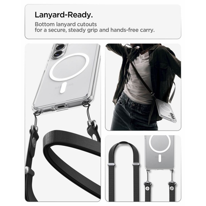 SPIGEN case ULTRA HYBRID MAG compatible with MagSafe for S26 clear / white