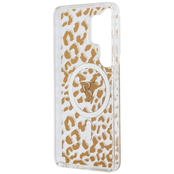 GUESS чохол для SAMSUNG S26 Ultra GUHMS26LHLEGTGLW (Magnetic IML Leopard Print Triangle) коричневий