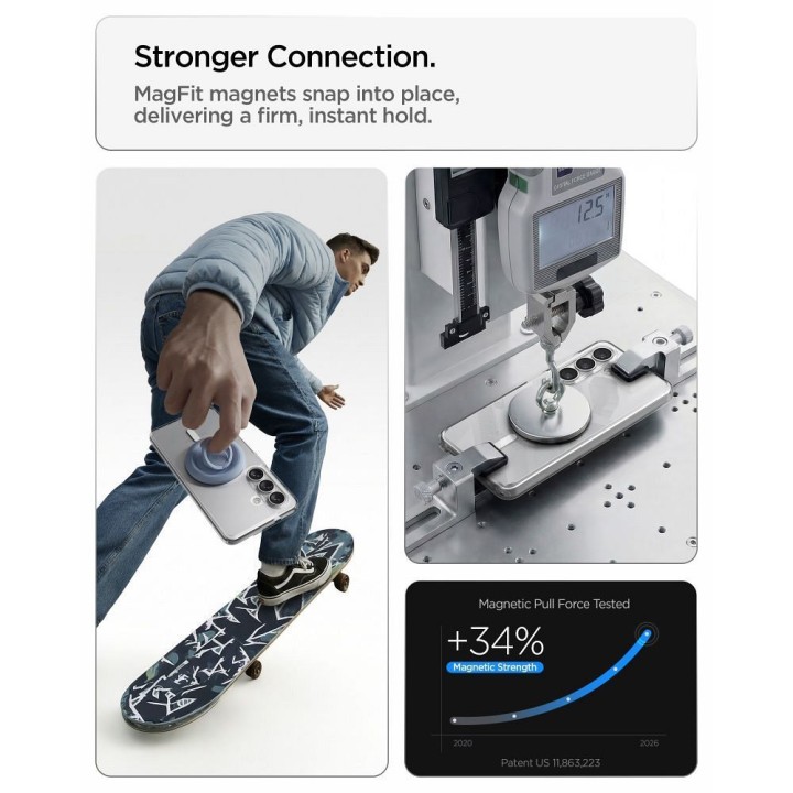SPIGEN futerał ULTRA HYBRID MAG kompatybilny z MagSafe do S26 clear / white