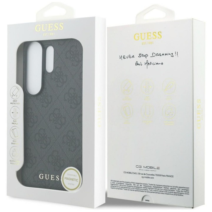 GUESS чохол для SAMSUNG S26 Ultra GUHMS26LGF4GGR (PU 4G Classic Logo with Charm) чорний