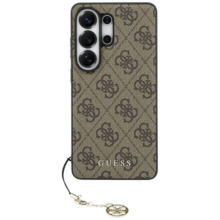 GUESS чехол для SAMSUNG S26 Ultra GUHMS26LGF4GBR (PU 4G Classic Logo with Charm) коричневый