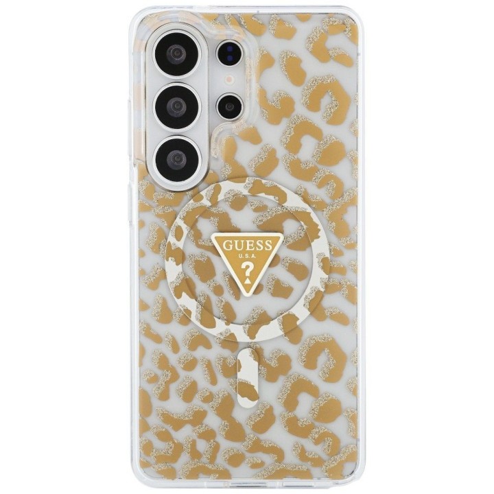 GUESS case for SAMSUNG S26 Ultra GUHMS26LHLEGTGLW (Magnetic IML Leopard Print Triangle) brown
