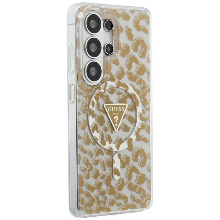 GUESS чохол для SAMSUNG S26 Ultra GUHMS26LHLEGTGLW (Magnetic IML Leopard Print Triangle) коричневий