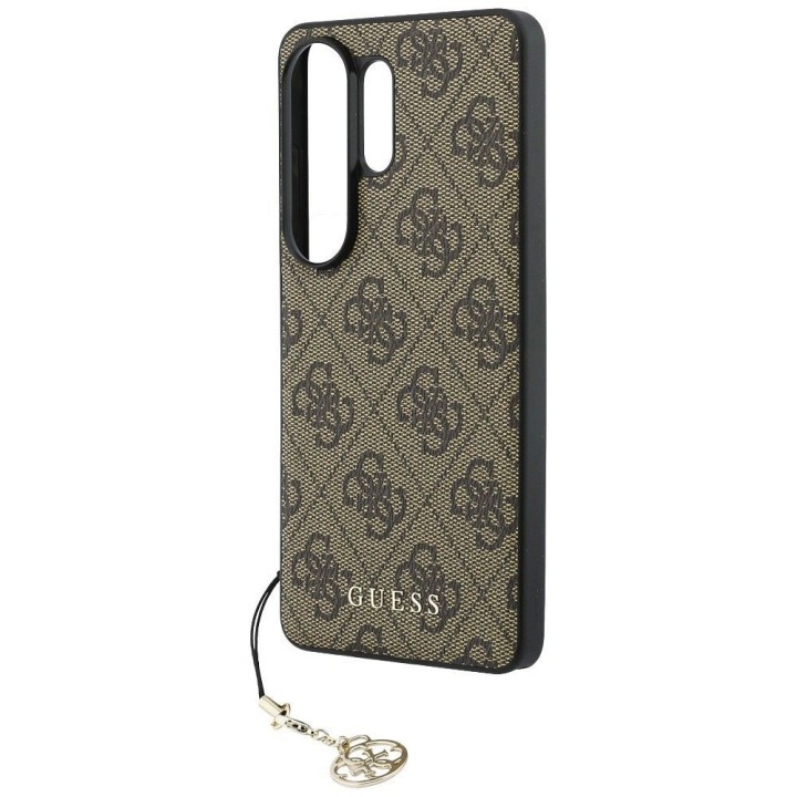 GUESS чехол для SAMSUNG S26 Ultra GUHMS26LGF4GBR (PU 4G Classic Logo with Charm) коричневый