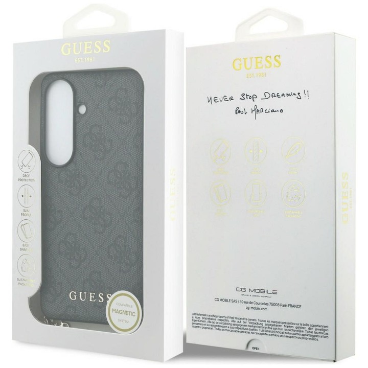 GUESS чехол для SAMSUNG S26 GUHMS26SGF4GGR (PU 4G Classic Logo with Charm) черный