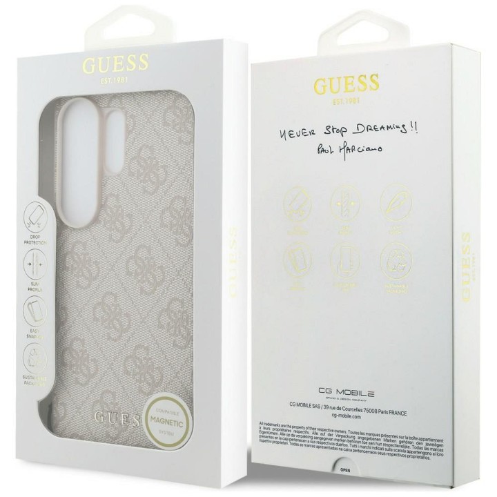 GUESS чохол для SAMSUNG S26 Ultra GUHMS26LGF4GPI (PU 4G Classic Logo with Charm) рожевий