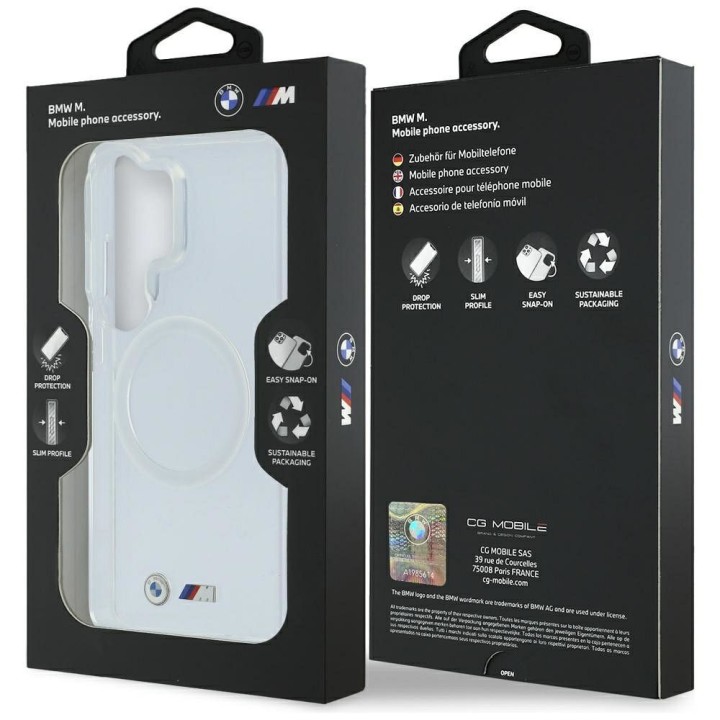 BMW case for SAMSUNG S26 Ultra BMHMS26L25HSMLKT (Magnetic IML Shockproof W/ Metal Logos) transparent