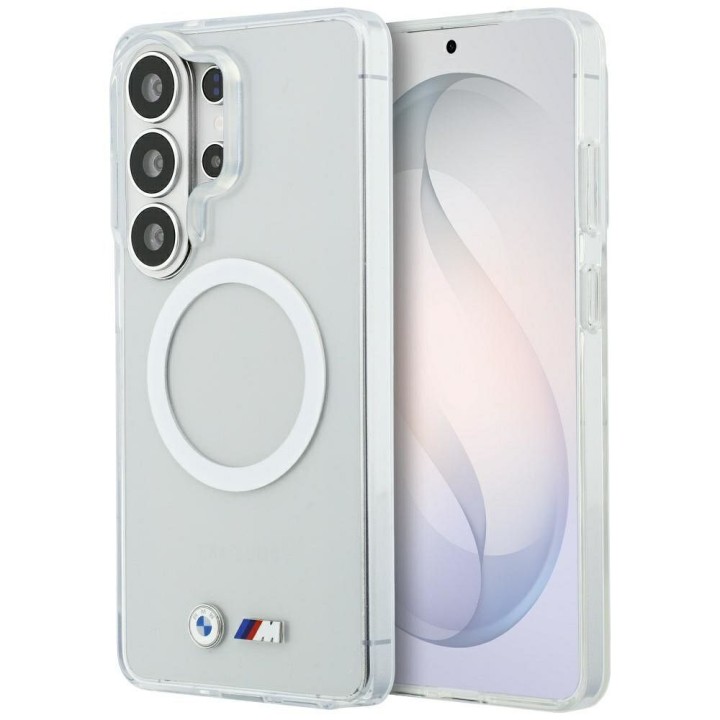 BMW чохол для SAMSUNG S26 Ultra BMHMS26L25HSMLKT (Magnetic IML Shockproof W/ Metal Logos) прозорий