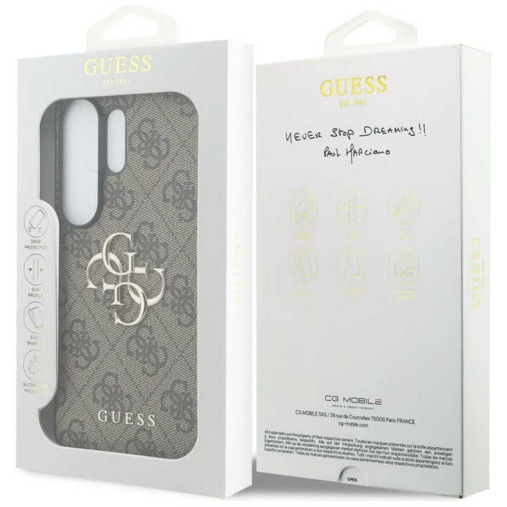 GUESS case for SAMSUNG S26 Ultra GUHCS26L4GMGBR (4G Big Metal Logo) brown