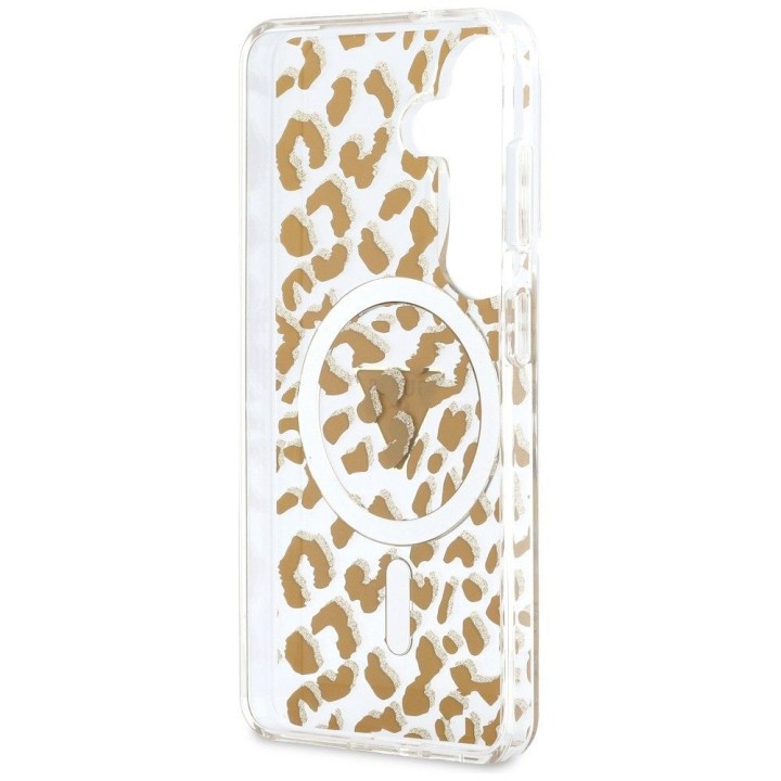 GUESS чохол для SAMSUNG S26 GUHMS26SHLEGTGLW (Magnetic IML Leopard Print Triangle) коричневий