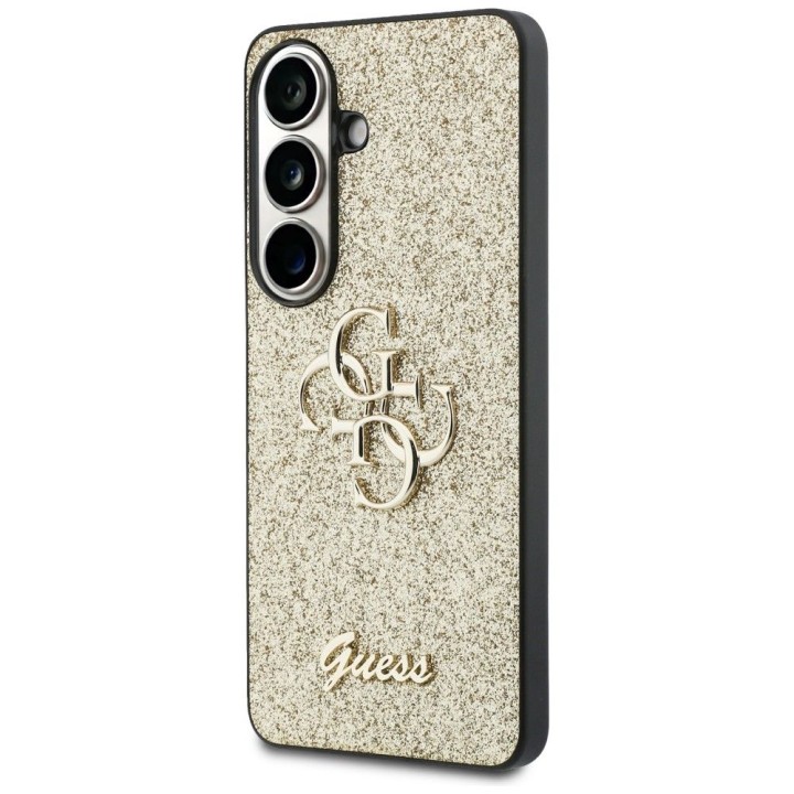 GUESS чехол для SAMSUNG S26 GUHCS26SHG4SGD (Fixed Glitter 4G Big Metal Logo) золотой