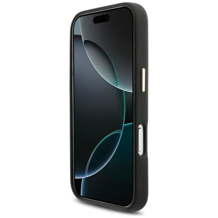 KARL LAGERFELD case for IPHONE 17 Pro compatible with MagSafe KLHMP17L5PGFKHGK (Karl Head Logo) black