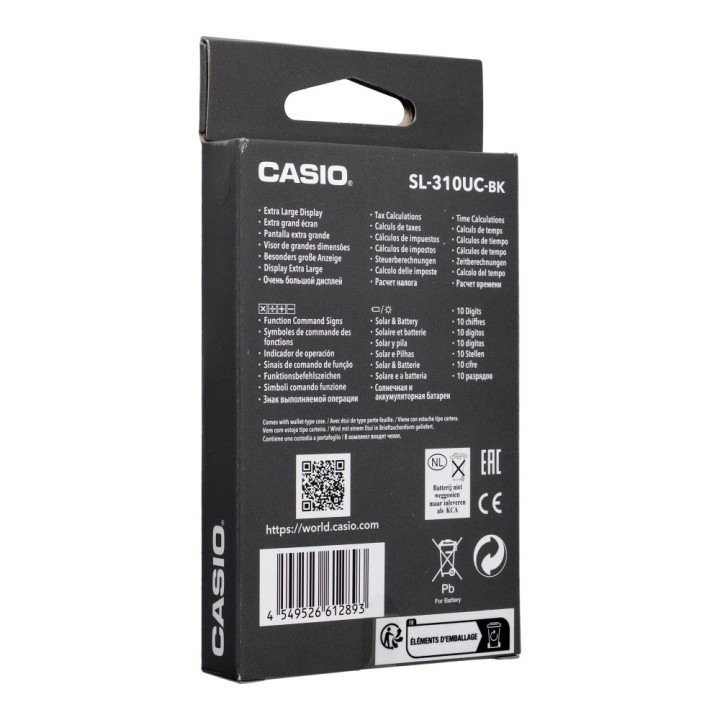 Калькулятор Casio SL-310UC-BK чорний