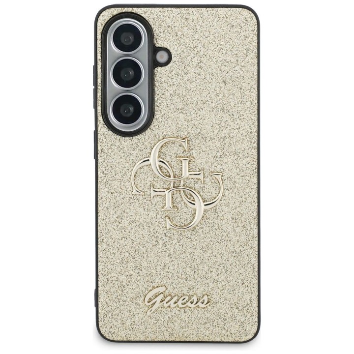 GUESS case for SAMSUNG S26 GUHCS26SHG4SGD (Fixed Glitter 4G Big Metal Logo) gold