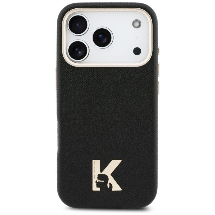 KARL LAGERFELD case for IPHONE 17 Pro compatible with MagSafe KLHMP17L5PGFKHGK (Karl Head Logo) black