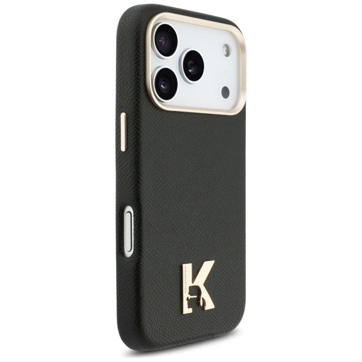 KARL LAGERFELD case for IPHONE 17 Pro compatible with MagSafe KLHMP17L5PGFKHGK (Karl Head Logo) black
