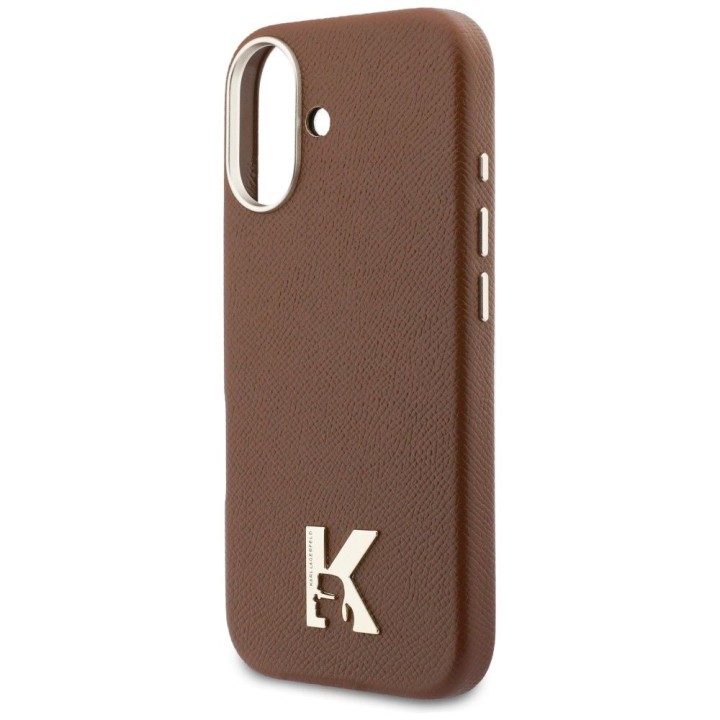 KARL LAGERFELD чехол для IPHONE 17 совместимый с MagSafe KLHMP17S5PGFKHGW (Karl Head Logo) коричневый