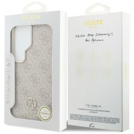 GUESS чохол для SAMSUNG S26 Ultra GUHMS26LP4GRMDEP (4G Rhinestone Round Logo MagSafe) рожевий