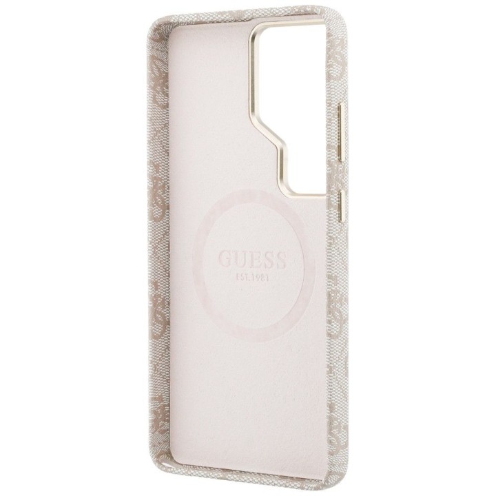 GUESS чохол для SAMSUNG S26 Ultra GUHMS26LP4GRMDEP (4G Rhinestone Round Logo MagSafe) рожевий