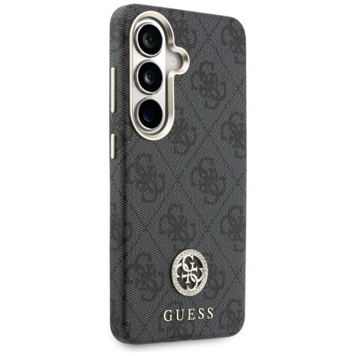 GUESS чехол для SAMSUNG S26 GUHMS26SP4GRMDEK (4G Rhinestone Round Logo MagSafe) черный
