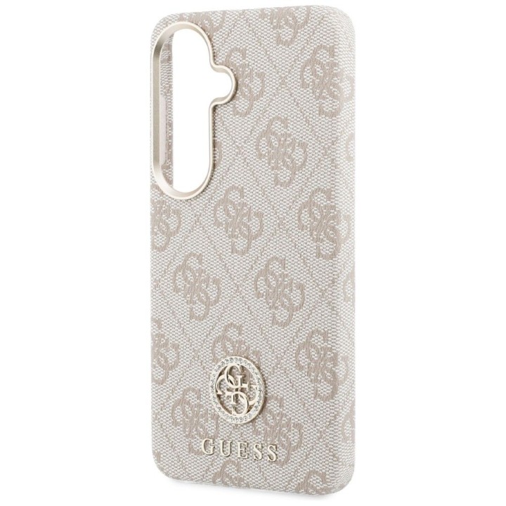 GUESS чохол для SAMSUNG S26 GUHMS26SP4GRMDEP (4G Rhinestone Round Logo MagSafe) рожевий