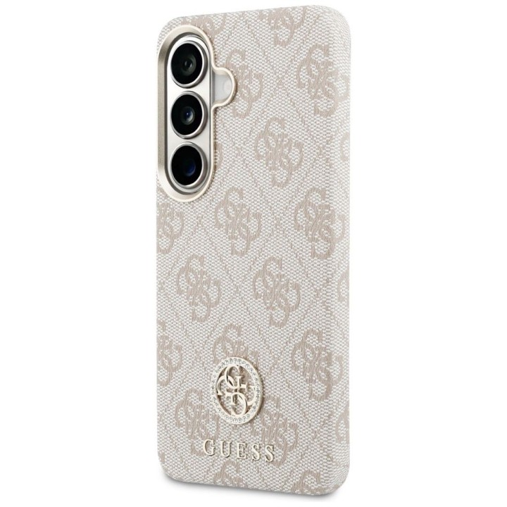GUESS case for SAMSUNG S26 GUHMS26SP4GRMDEP (4G Rhinestone Round Logo MagSafe) pink