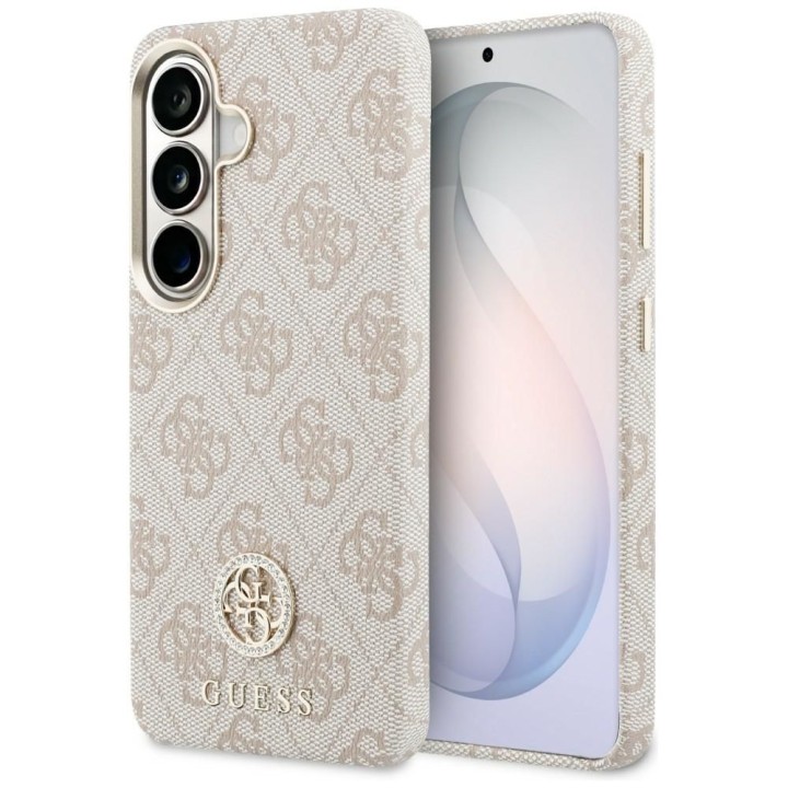 GUESS чохол для SAMSUNG S26 GUHMS26SP4GRMDEP (4G Rhinestone Round Logo MagSafe) рожевий