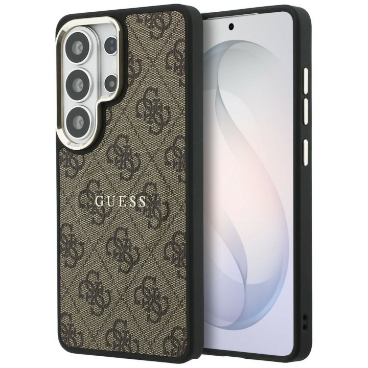 GUESS чехол для SAMSUNG S26 Ultra GUHMS26LP4MSEGCW (4G Embossed Ring MagSafe) коричневый