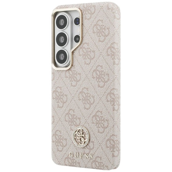 GUESS case for SAMSUNG S26 Ultra GUHMS26LP4GRMDEP (4G Rhinestone Round Logo MagSafe) pink