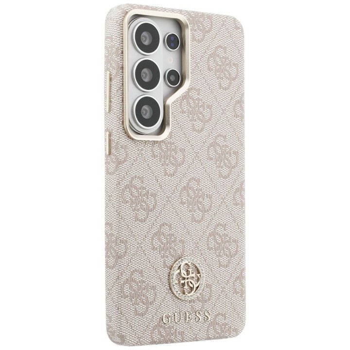 GUESS чехол для SAMSUNG S26 Ultra GUHMS26LP4GRMDEP (4G Rhinestone Round Logo MagSafe) розовый