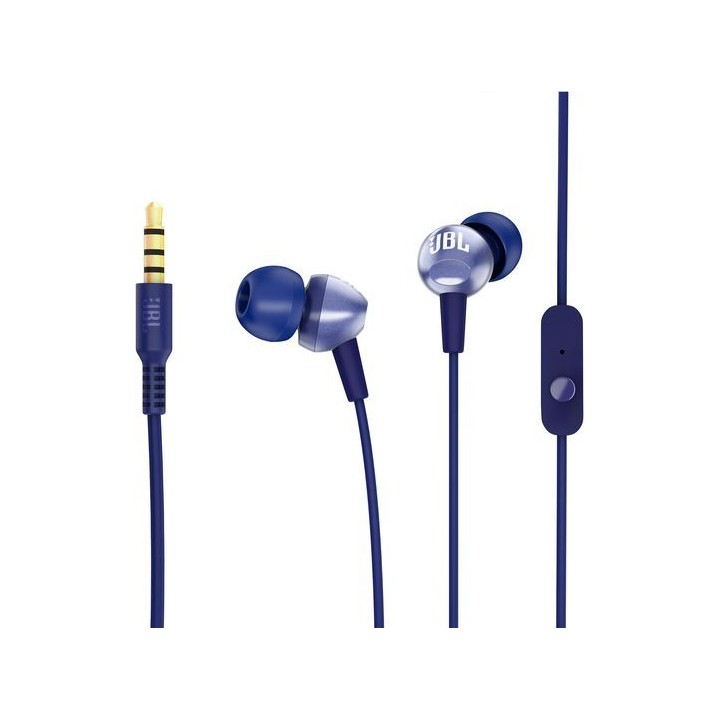 Słuchawki przewodowe douszne Jack 3,5 mm JBL C200Si niebieskie