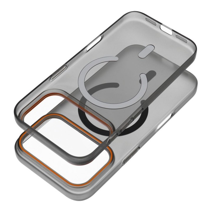 Чохол для iPhone 16e (SE4 2025) / 17e Go Orange сумісний з MagSafe чорний
