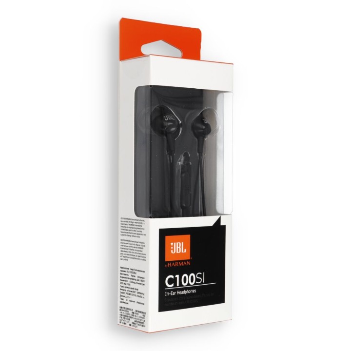 Wired in-ear headphones Jack 3,5 mm JBL C100Si black