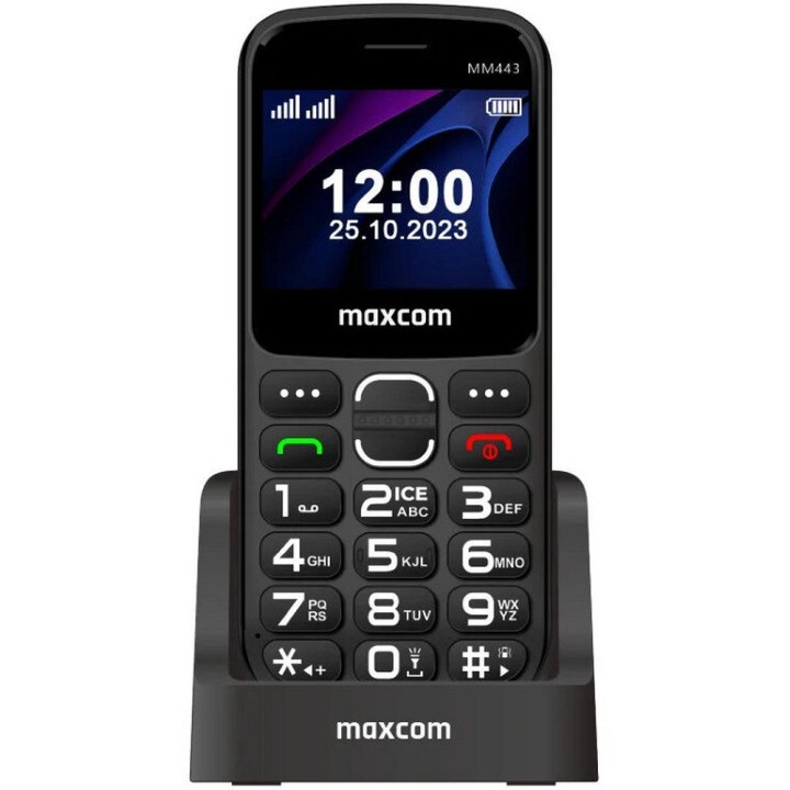 MAXCOM телефон для пожилых людей MM443 черный