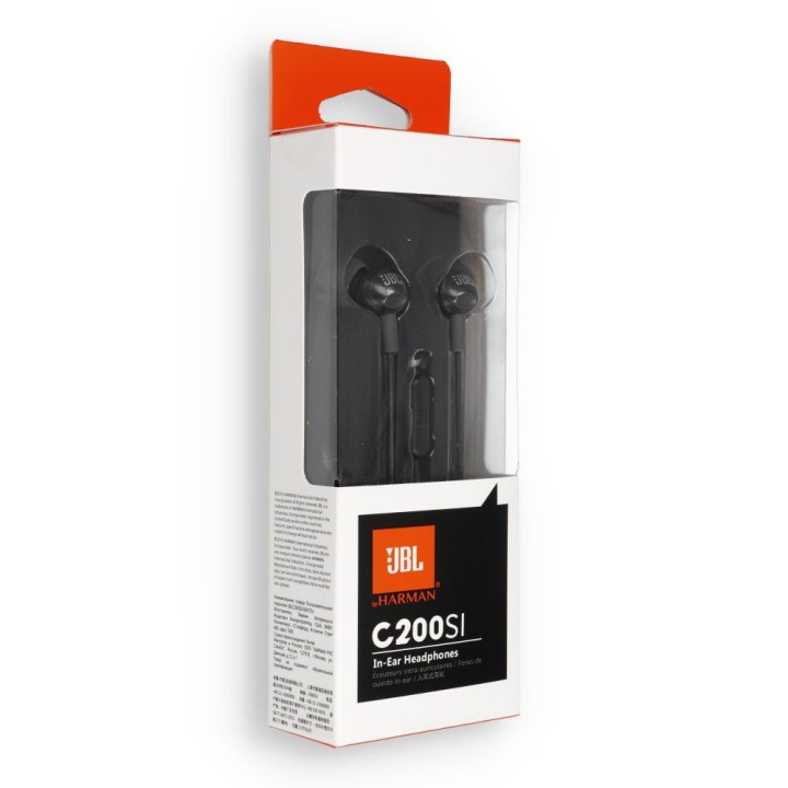 Słuchawki przewodowe douszne Jack 3,5 mm JBL C200Si czarne