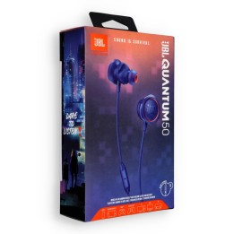 Słuchawki przewodowe douszne Jack 3,5 mm JBL Quantum 50 niebieskie
