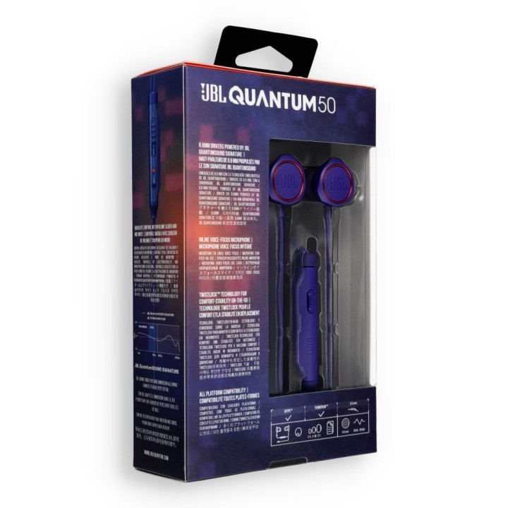 Wired in-ear headphones Jack 3,5 mm JBL Quantum 50 blue