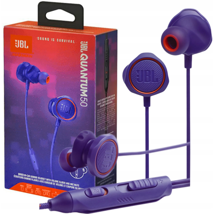 Wired in-ear headphones Jack 3,5 mm JBL Quantum 50 blue