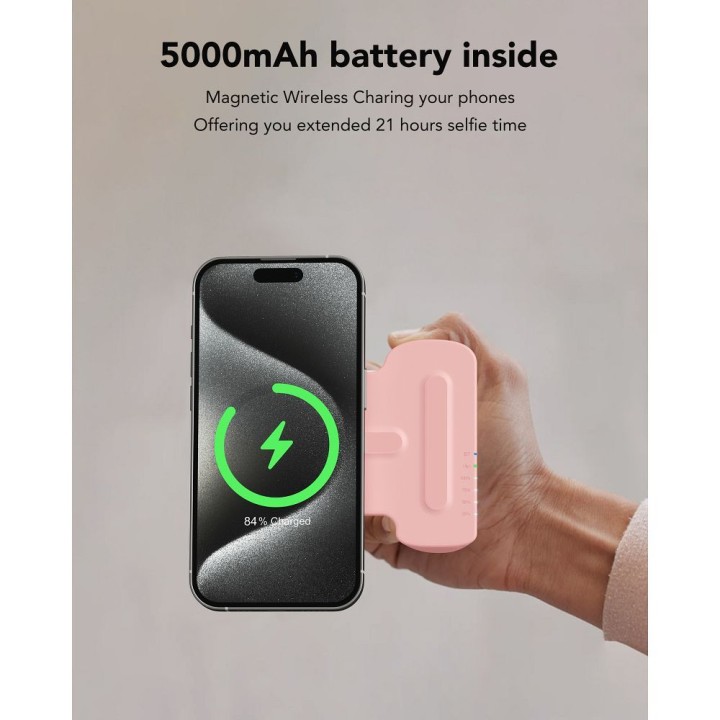 Power bank compatible with Magsafe Veger (W0569) PD QC3.0 20W 5000 mAh black