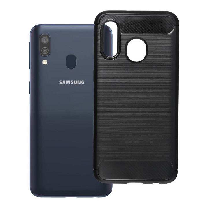 Чехол для Samsung A40 Carbon 2.0 черный